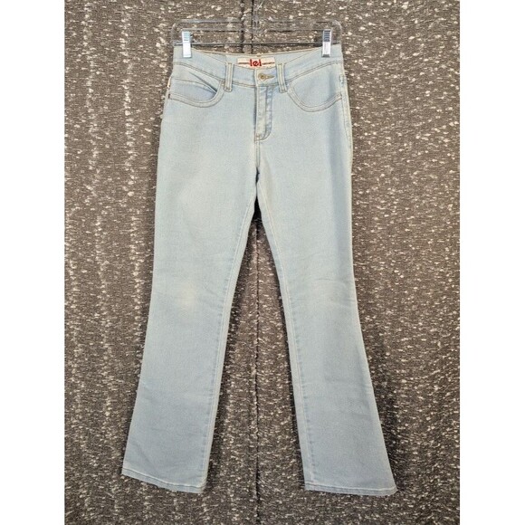 Vintage Y2K Lei Denim Light Wash Bootcut Jeans‎ Embroidered Women's Size 28 - Picture 1 of 11